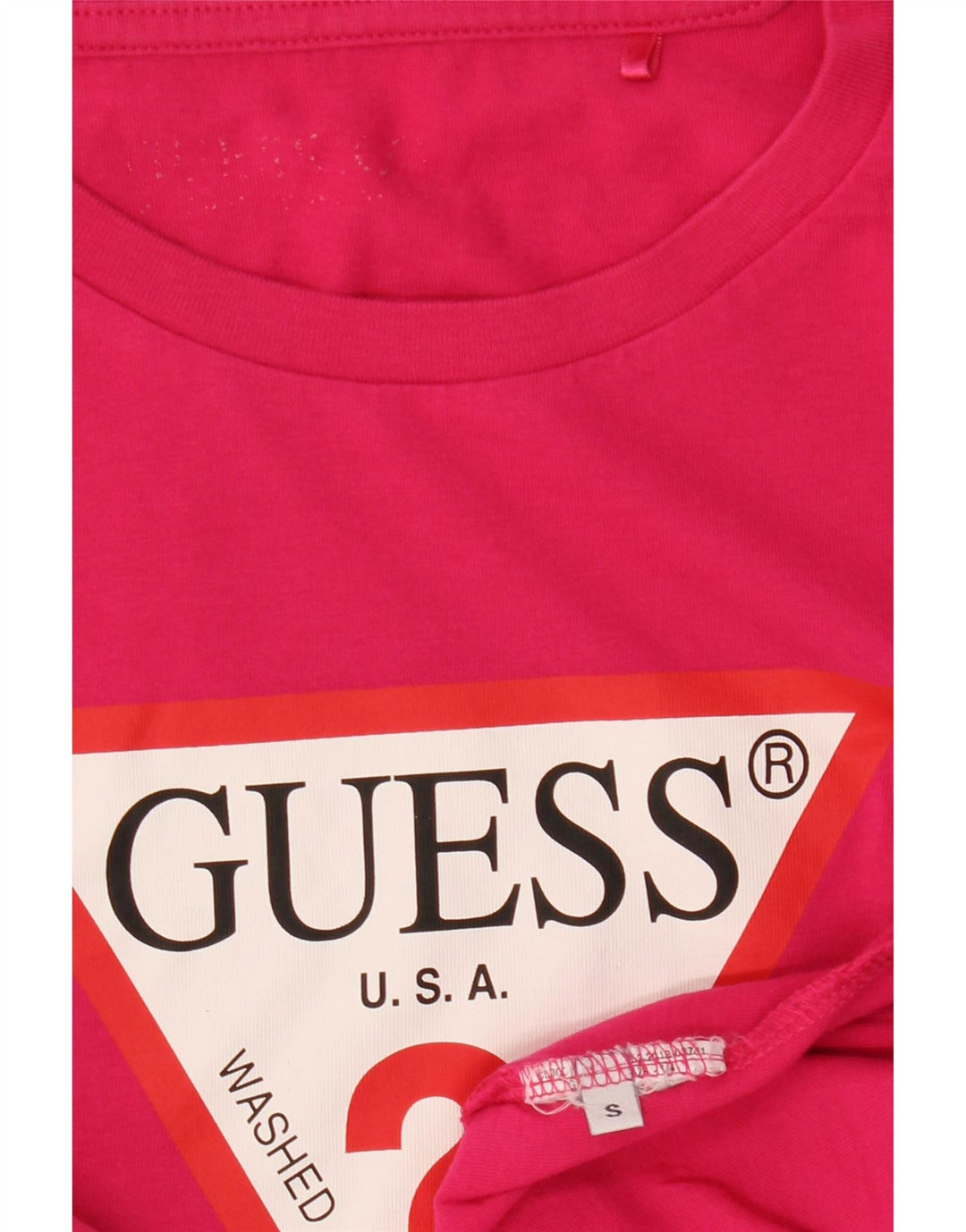 Damska koszulka graficzna GUESS Top UK 10 Small Pink