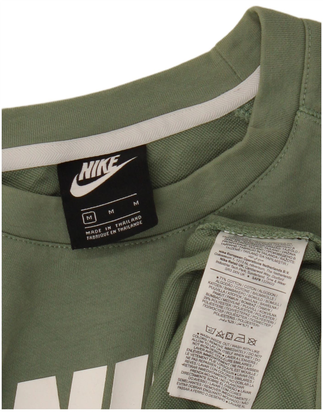 Męska bluza z grafiką Nike, średnia, zielona bawełna