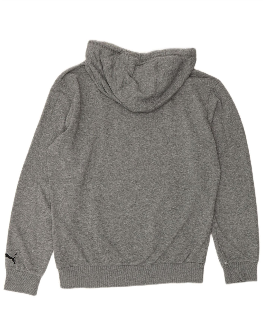 Męski sweter z kapturem i grafiką PUMA, mały, szary, nakrapiany poliester