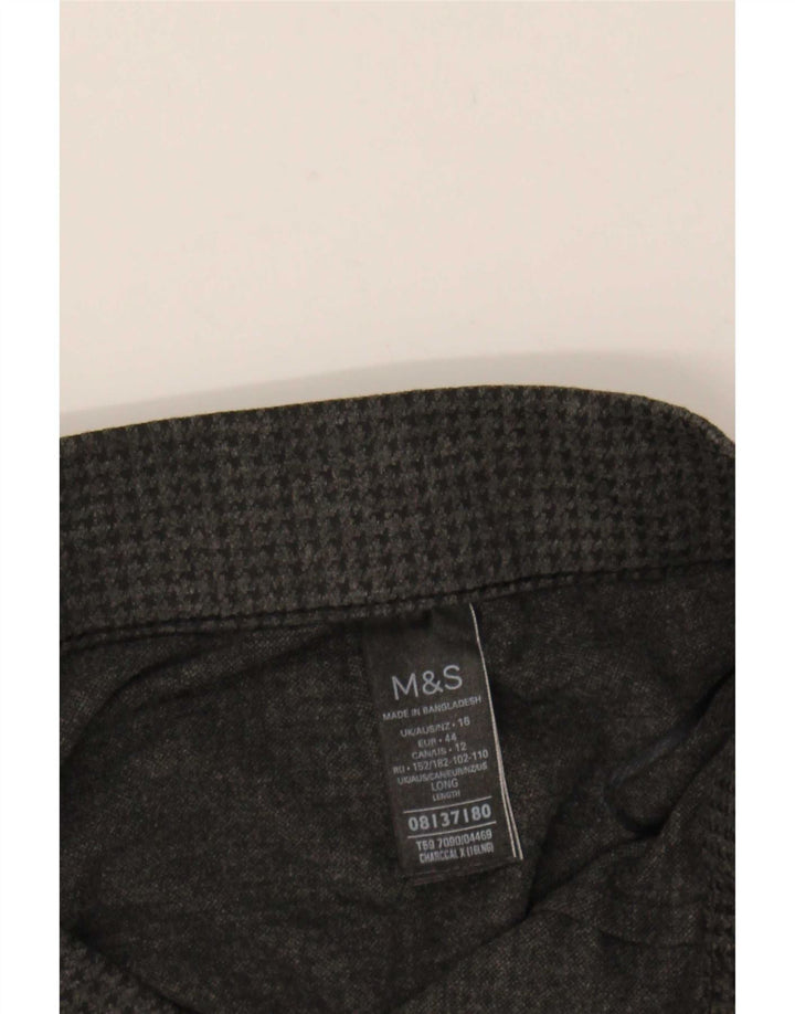 Spodnie damskie Marks & Spencer UK 16 Large W32 L27 Szare pepitkę