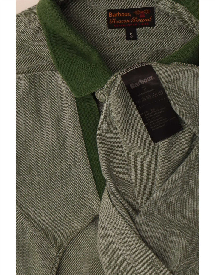 Męska koszulka polo Barbour, mała, zielona, bawełniana