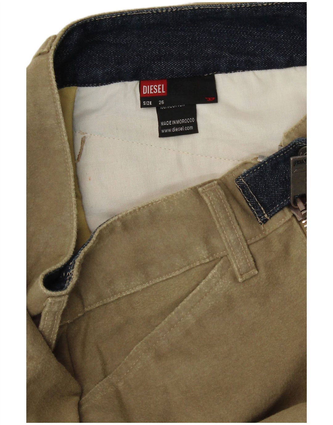 Damska spódnica ołówkowa Diesel W26 Mała bawełna khaki