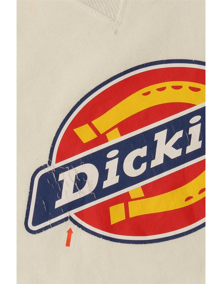 Męska bluza z grafiką Dickies, sweter XS, biała bawełna