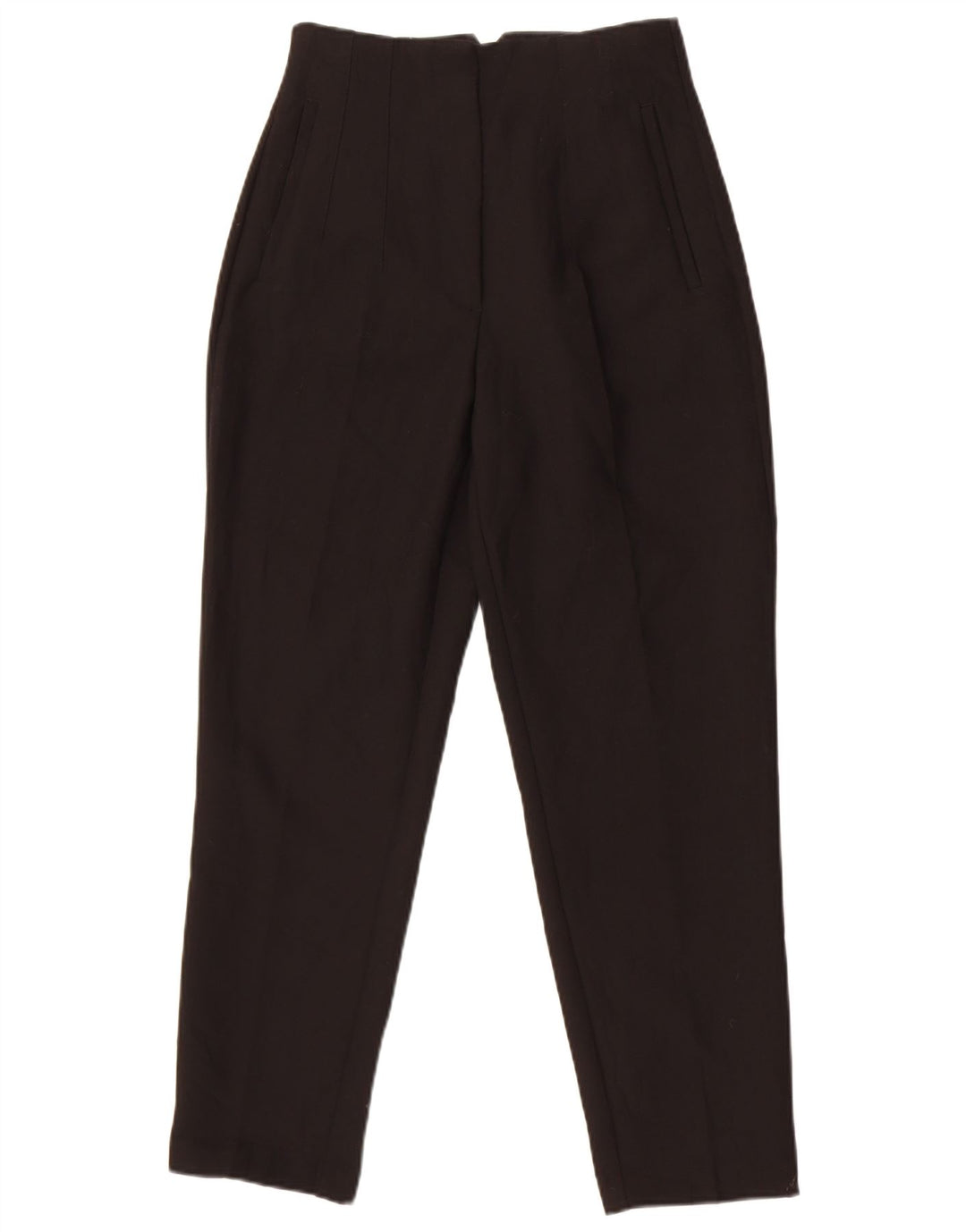 Damskie spodnie garniturowe Zara z wysokim stanem, małe, W26 L26, czarny poliester