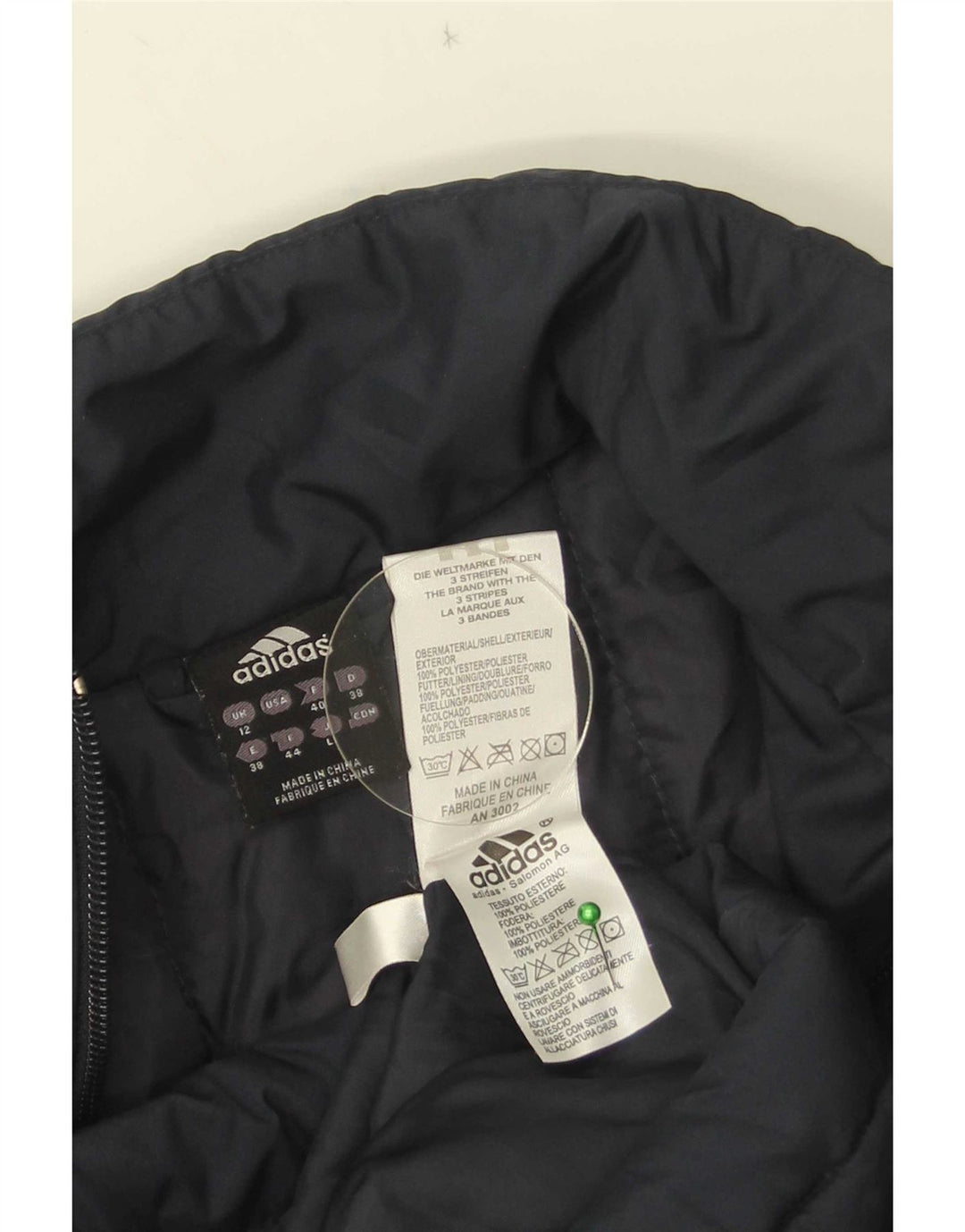 Damski płaszcz Adidas Padded Overcoat UK 12, średni granatowy poliester