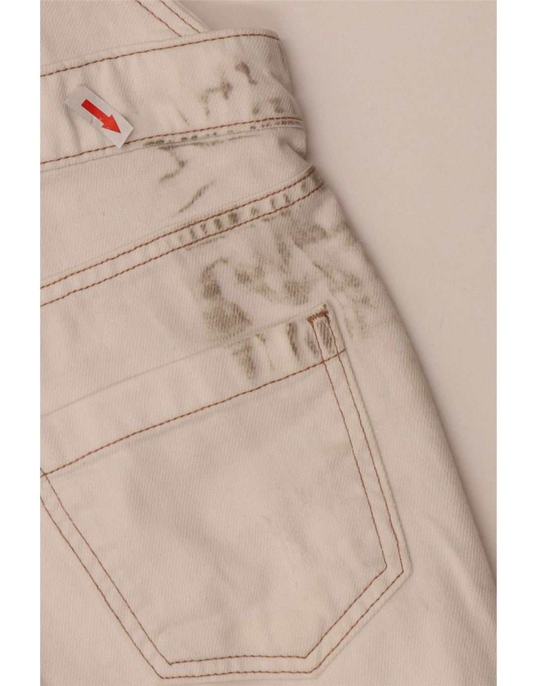 Damskie spodenki ogrodniczki White Stuff UK 8 Small W30 Biała bawełna