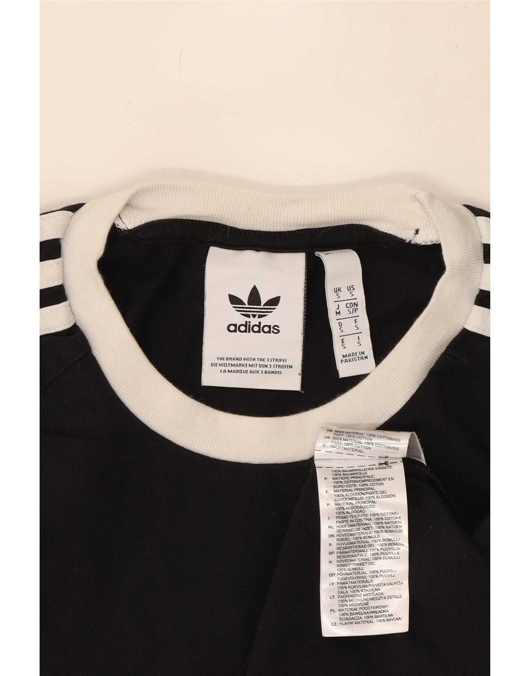 Adidas Męska Koszulka Top Mała Czarna Bawełna