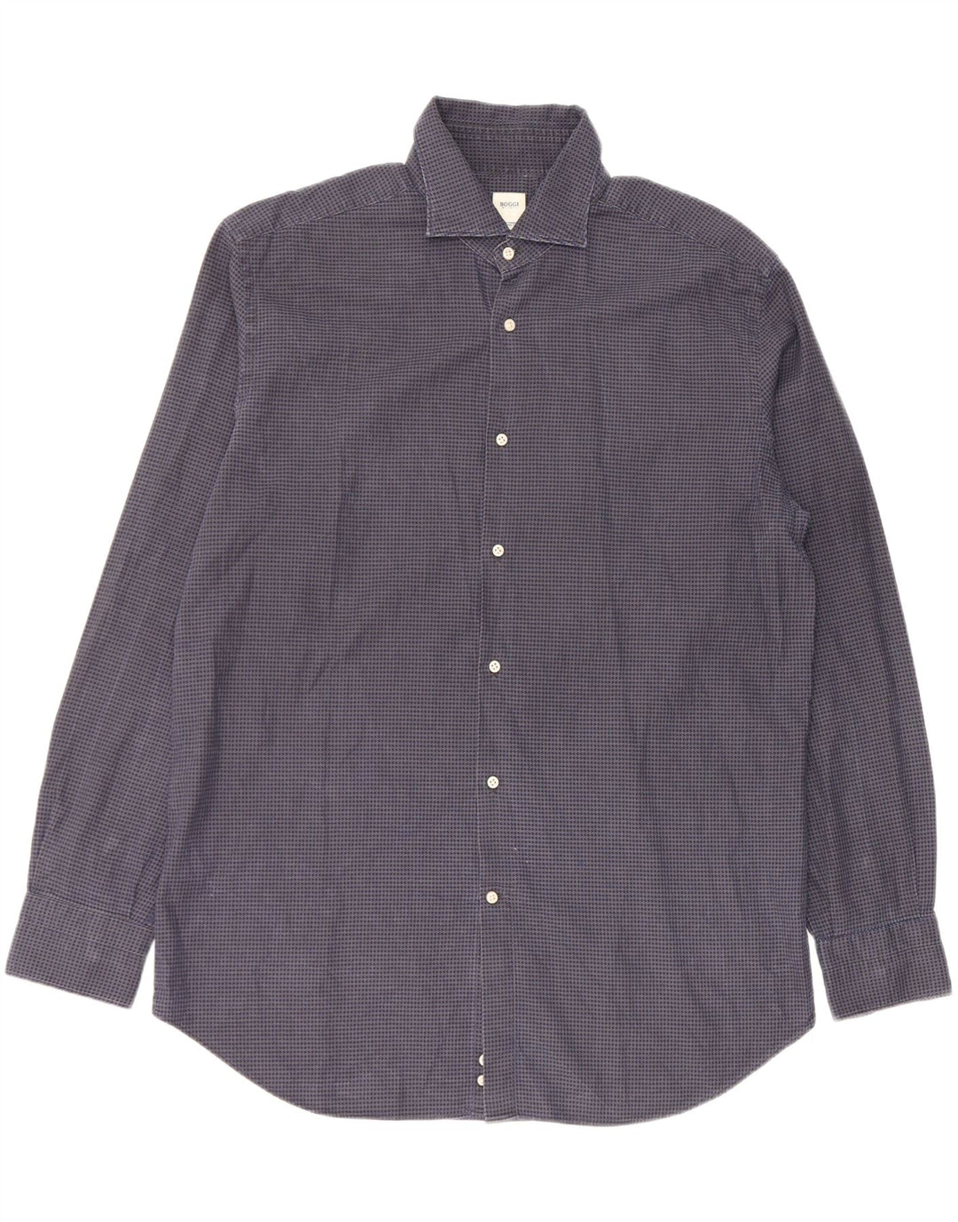 Koszula męska BOOGIE Milano Custom Fit 2XL, granatowa, bawełniana w pepitkę
