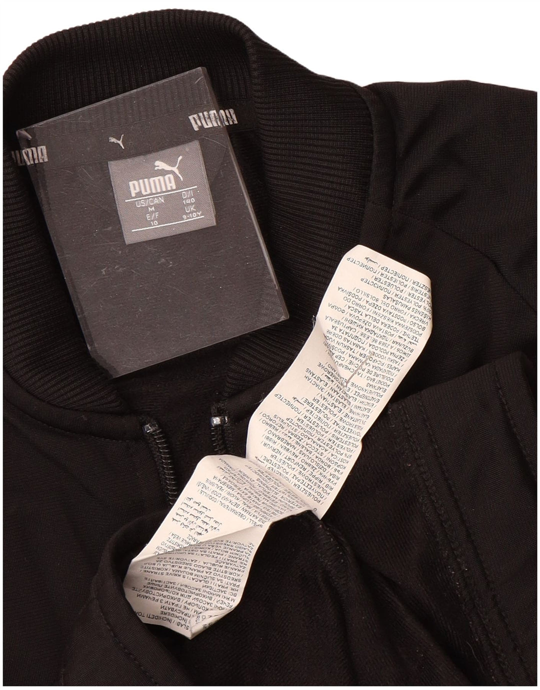 Chłopięca kurtka dresowa PUMA, 9-10 lat, czarny poliester z blokami kolorów