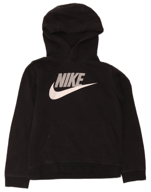Chłopięca bluza z kapturem Nike Graphic Standard Fit, rozmiar 12-13 lat, czarna, bawełniana