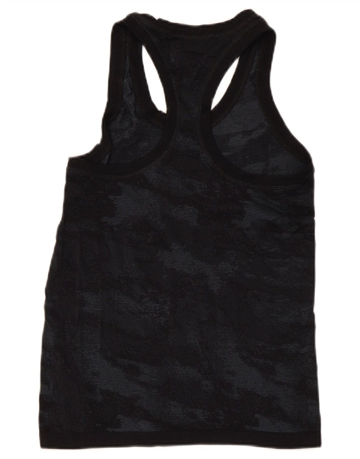 Top damski ATHLETA UK 8, mały, czarny nylon w kamuflażu