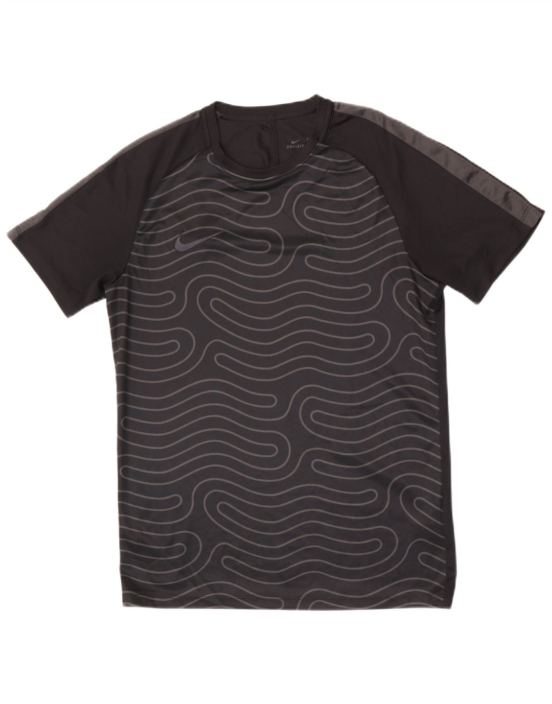 Męski T-shirt Nike Dri Fit Top, średni czarny geometryczny poliester