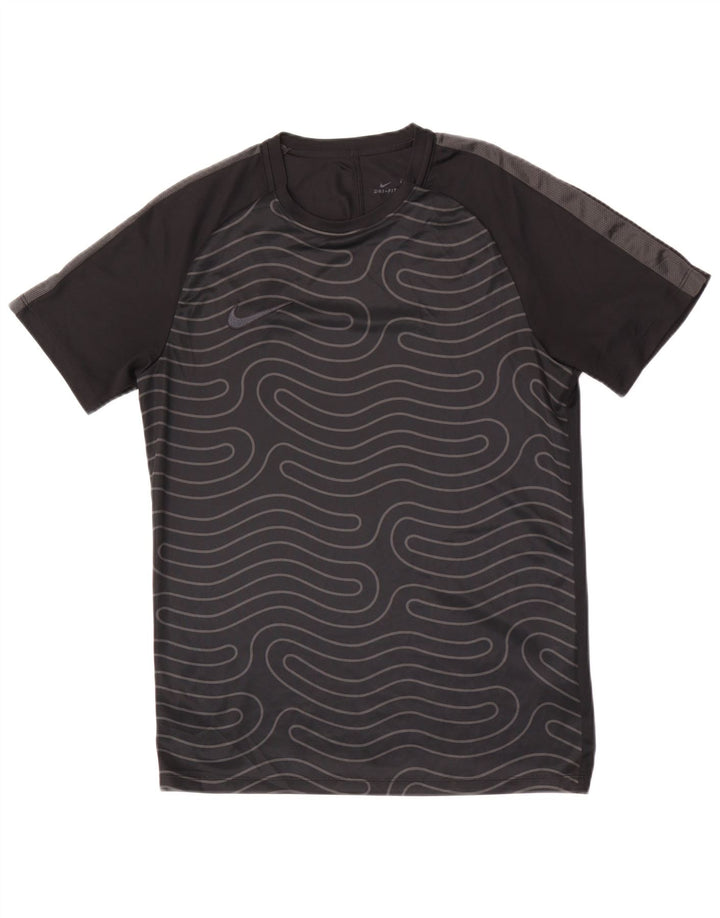 Męski T-shirt Nike Dri Fit Top, średni czarny geometryczny poliester