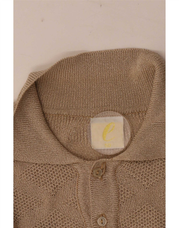 Vintage męski sweter polo IT 50 średni beż