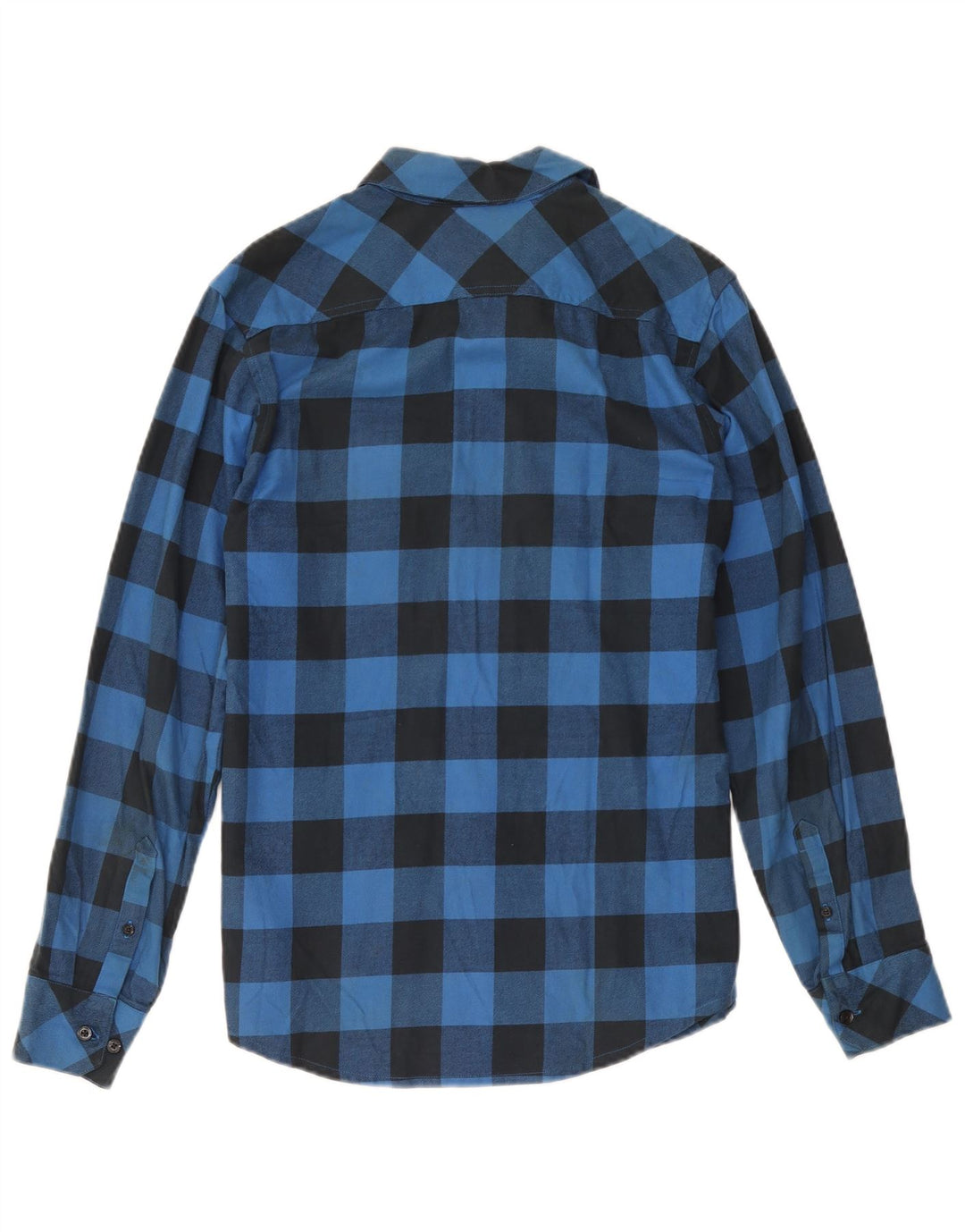 Adidas Męska koszula flanelowa, mała niebieska bawełniana kratka