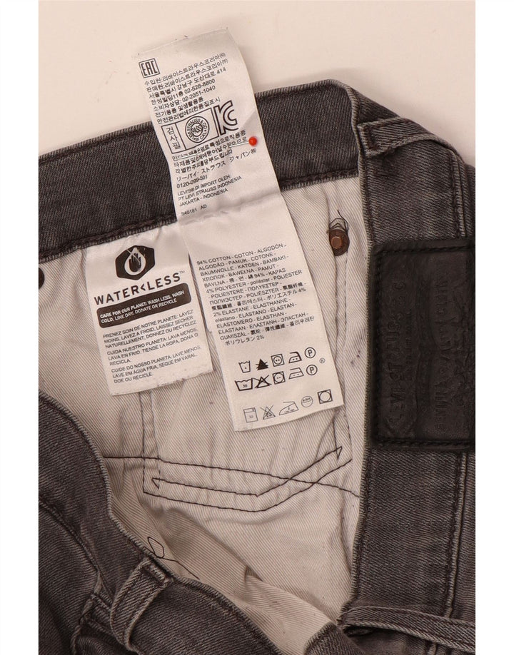 Męskie proste dżinsy Levi's W34 L30 Szara bawełna
