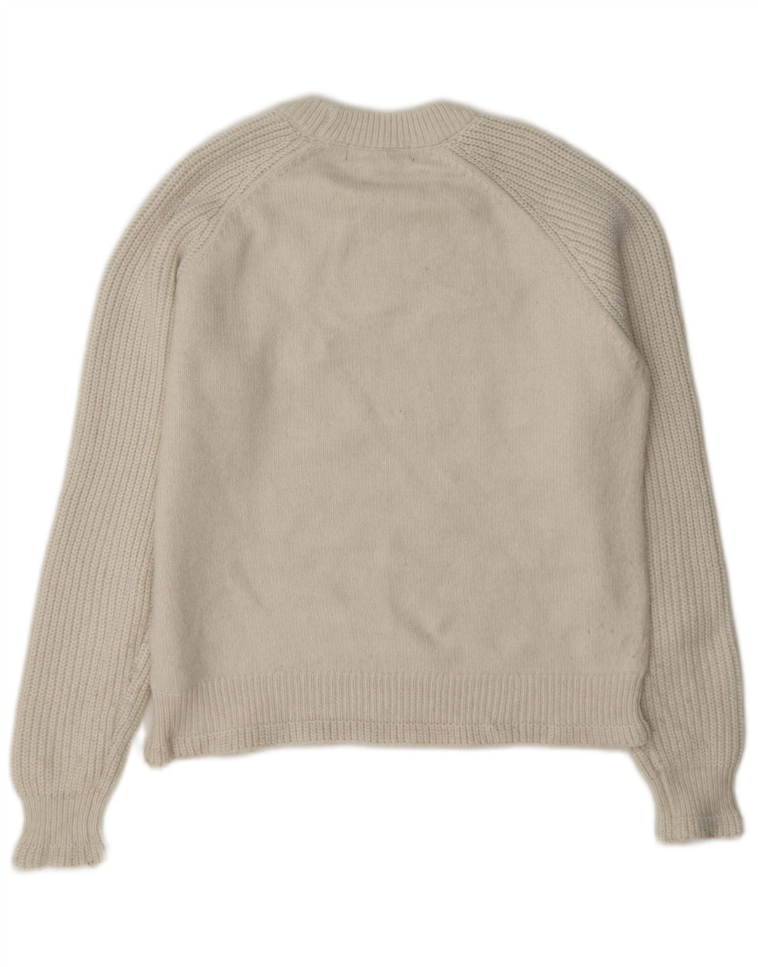 Marks & Spencer Damski sweter oversize z okrągłym dekoltem, UK 10, mały, biały