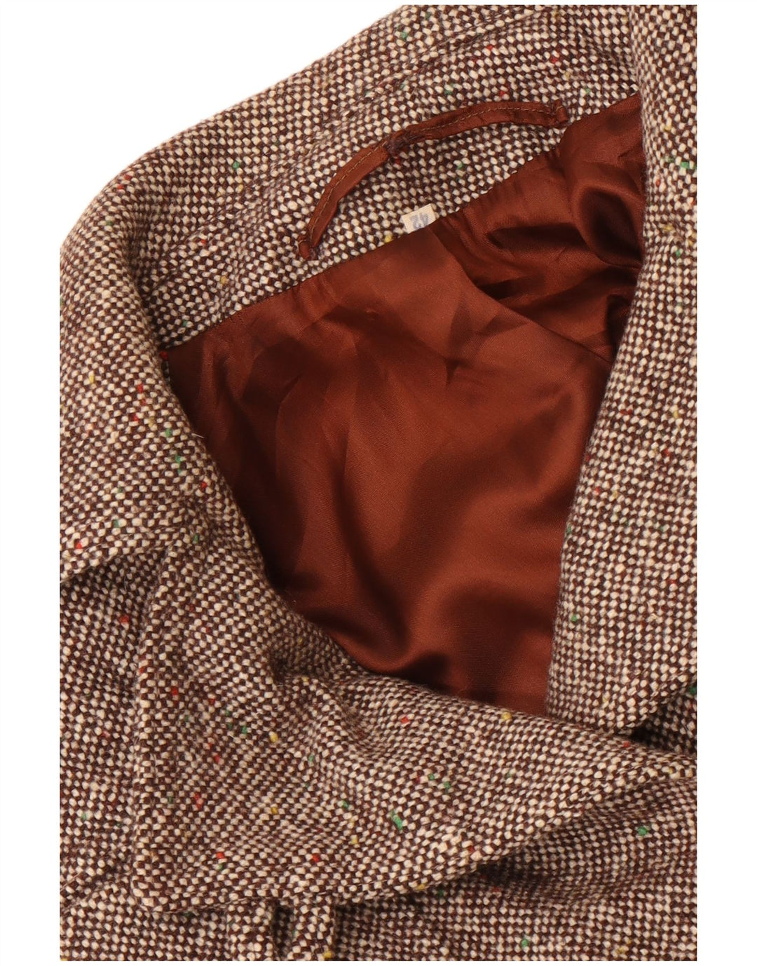 Płaszcz damski w stylu vintage IT 42 Średni brązowy nakrapiany