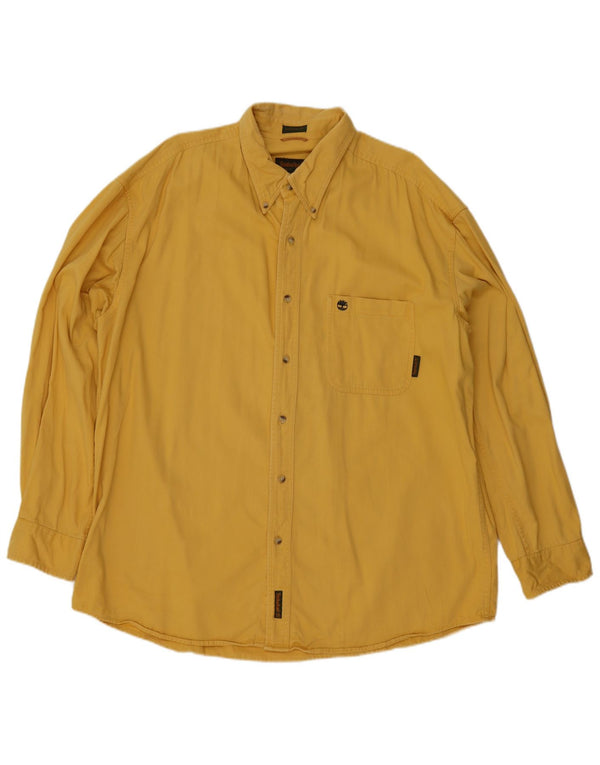 Męska koszula Timberland Rugged Fit XL, żółta, bawełniana