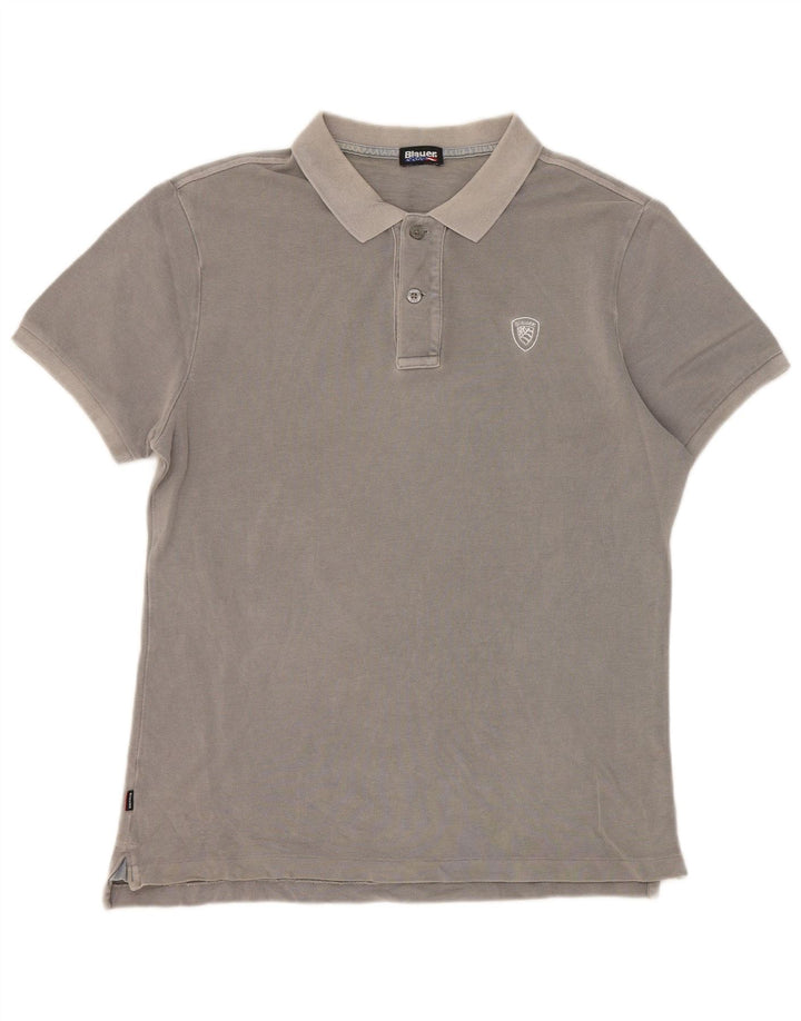 Męska koszulka polo Blauer, średnioszara