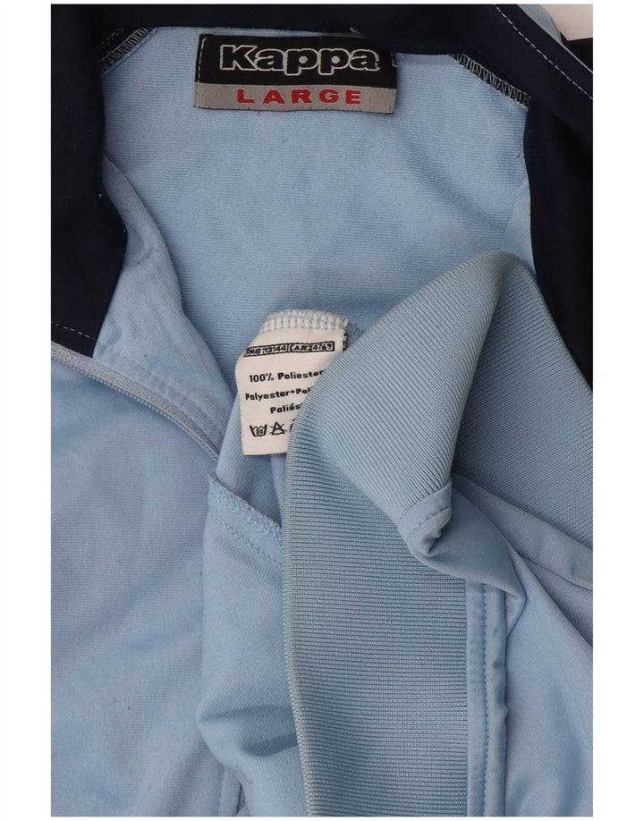 Damska kurtka dresowa Kappa UK 16, duży niebieski poliester z blokami kolorów