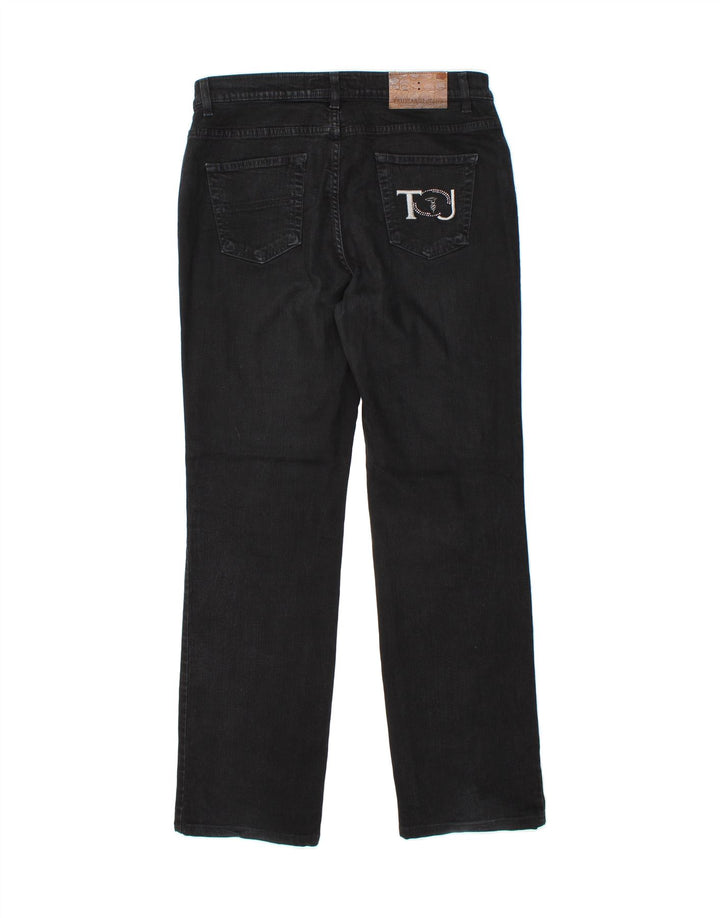 TRUSSARDI Womens Straight Jeans W32 L32  Black Cotton Vintage Trussardi and Second-Hand Trussardi from Messina Hembry 