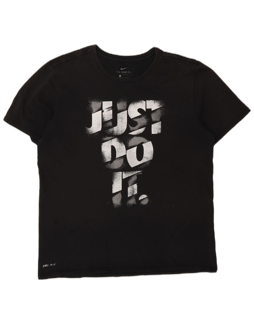 Męski T-shirt NIKE Dri Fit z grafiką, duży, czarny, bawełniany