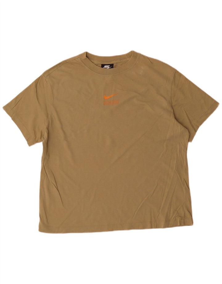 Męski T-shirt z grafiką Nike, mały, bawełniany khaki