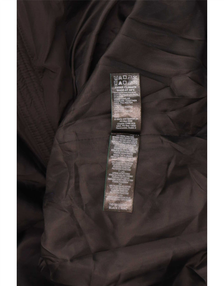 Damska ocieplana kurtka z kapturem Marks & Spencer UK 18 XL, czarna, poliester