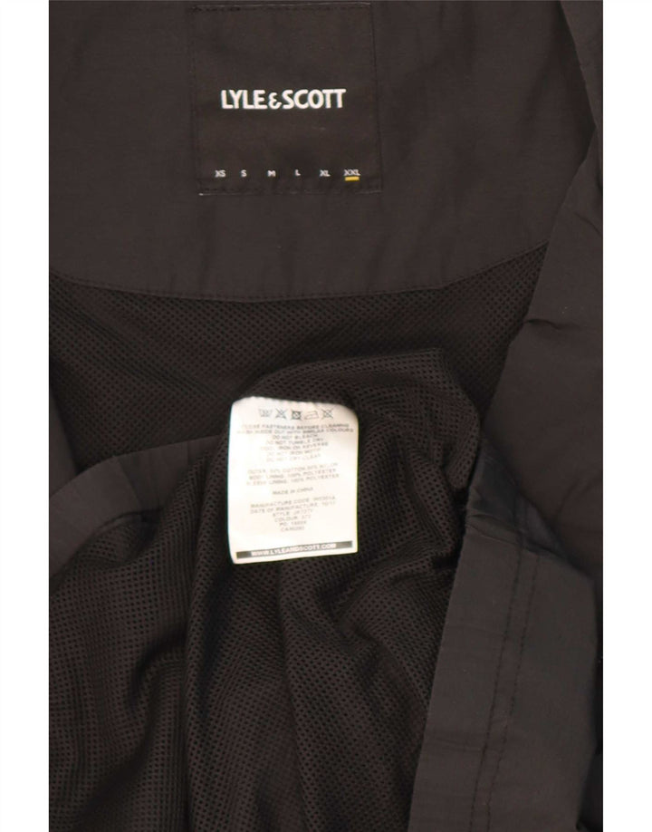 Męska kurtka bomber Lyle & Scott UK 44 2XL Czarna, bawełniana