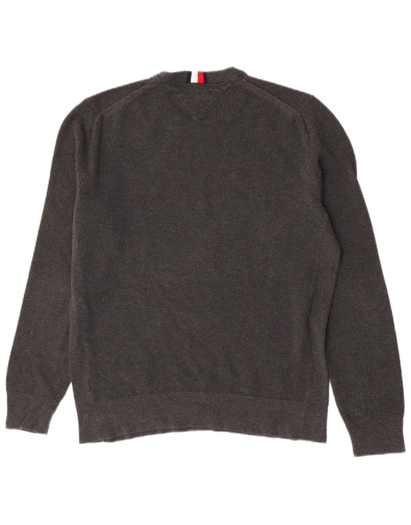 Tommy Hilfiger Mens Crew Neck Jumper XL Grey Cotton