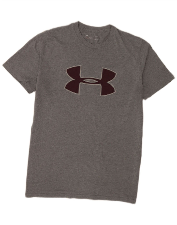 Męski t-shirt z grafiką Under Armour Heat Gear, średni szary