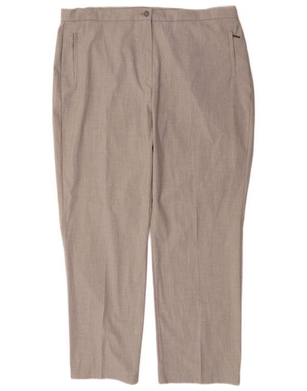 Marks & Spencer Damskie proste spodnie codzienne UK 18 XL W36 L29 Szare