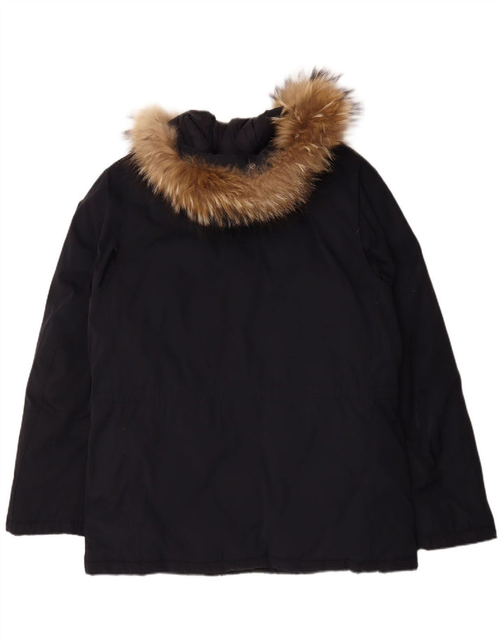 Męska kurtka parka z kapturem BLAUER UK 42 XL granatowa