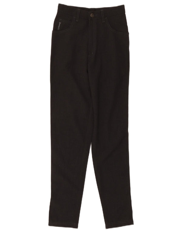 Damskie spodnie typu casual z wysokim stanem Armani W26 L28 Czarny poliester