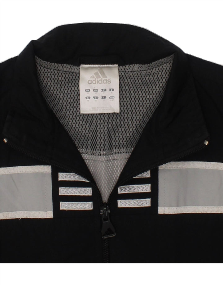 ADIDAS Boys Tracksuit Top Jacket 9-10 Years Medium Black Polyester Vintage Adidas and Second-Hand Adidas from Messina Hembry 