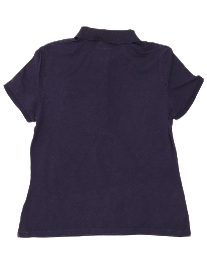 Damska koszulka polo LACOSTE Slim Fit, rozmiar 42, duża, granatowa, bawełniana