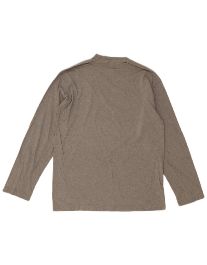 Męski graficzny top Merc z długim rękawem XL, szary, bawełniany