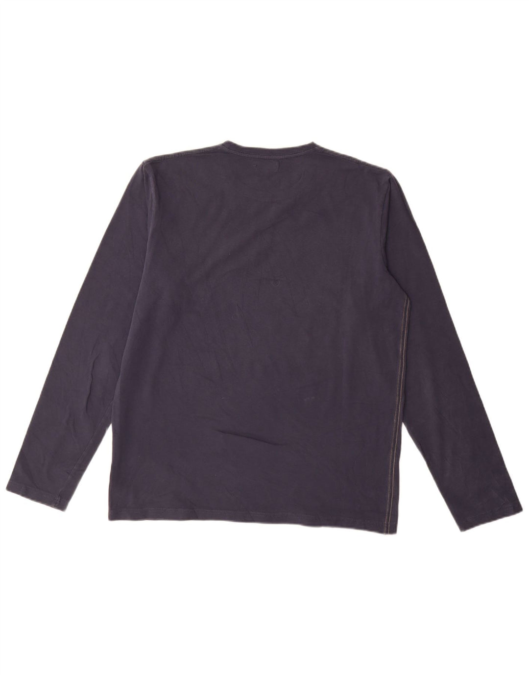 Męski top graficzny Gaudi z długim rękawem, 2XL, granatowy, bawełniany