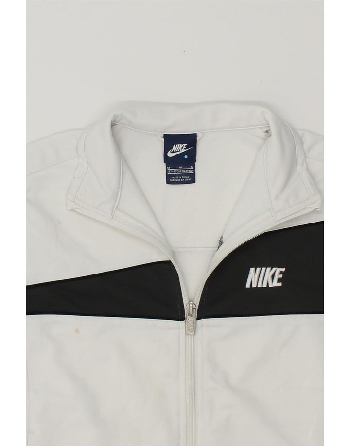 Chłopięca bluza dresowa NIKE 10-11 lat, średniobiała, z blokami kolorów