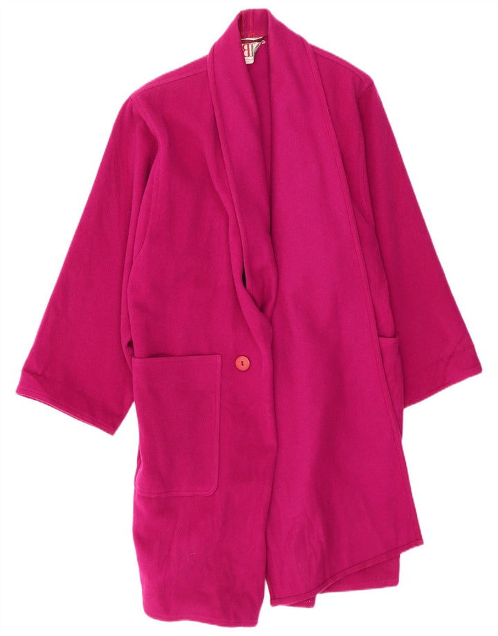 Płaszcz damski BELFE UK 12 Średni różowy wełniany