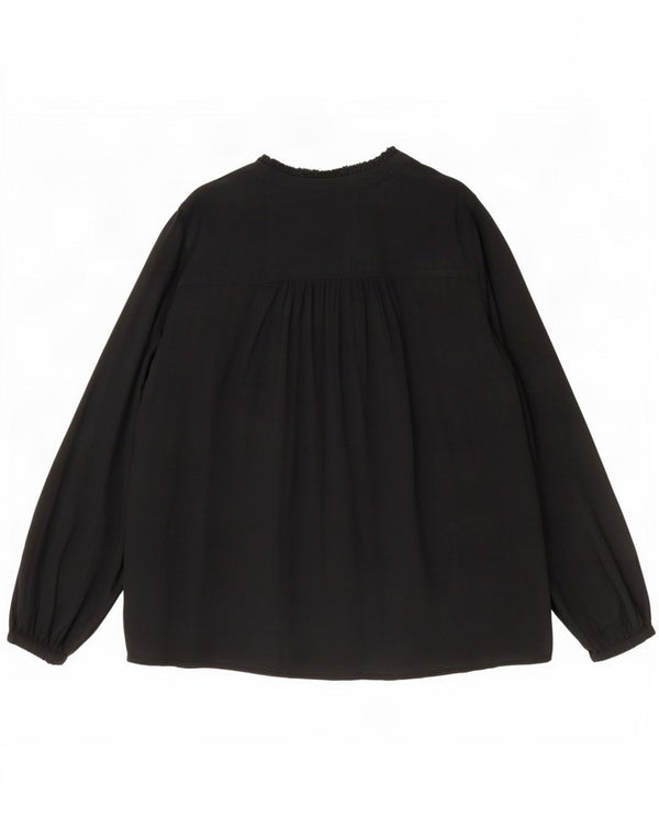 Marks & Spencer Damska bluzka oversize UK 16, duża, czarna wiskoza