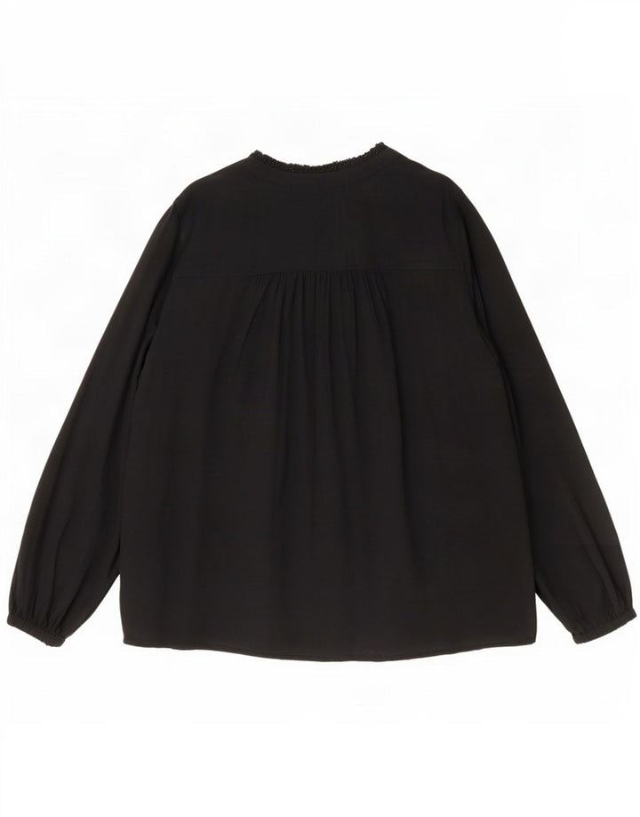 Marks & Spencer Damska bluzka oversize UK 16, duża, czarna wiskoza