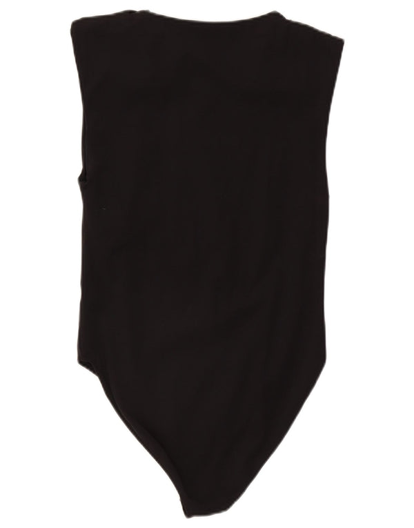 Damskie body bez rękawów Zara UK 14, duże, czarne, poliamidowe