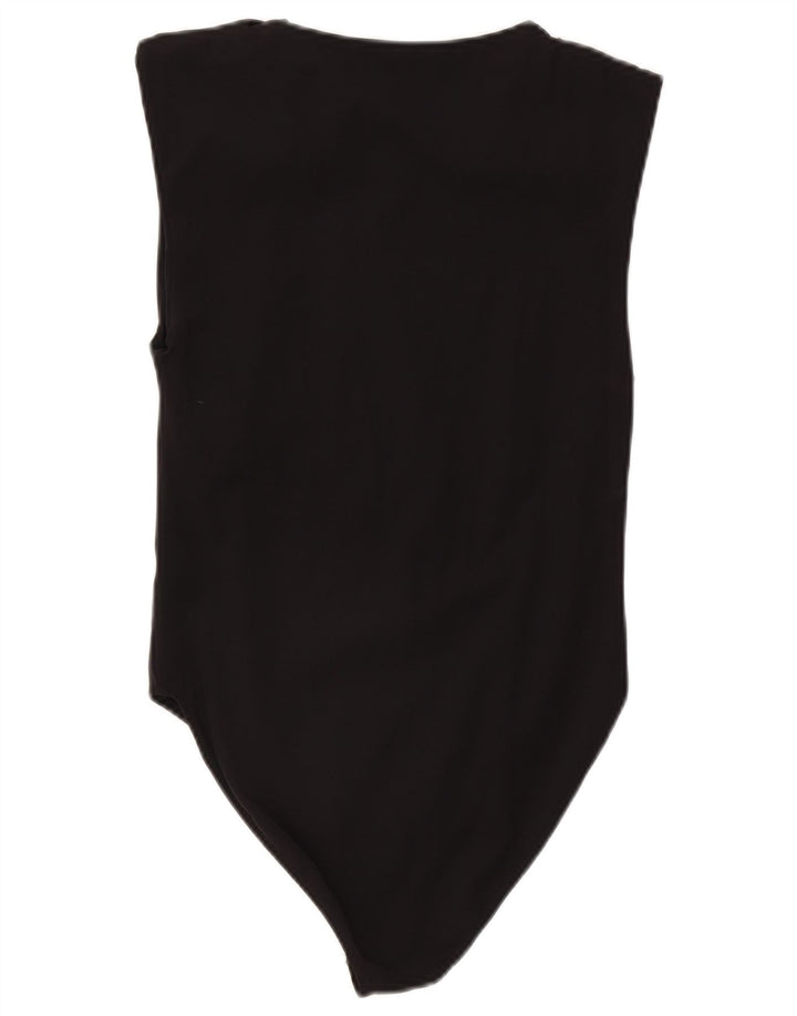 Damskie body bez rękawów Zara UK 14, duże, czarne, poliamidowe