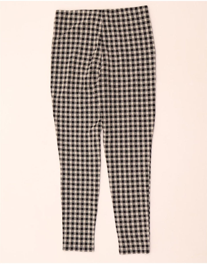 Legginsy damskie Zara duże W30 L29 szary poliester w kratkę