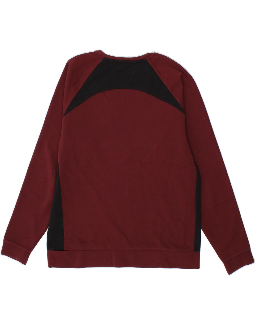 JACK WILLS Mens Graphic Sweatshirt Jumper Medium Red Colourblock Cotton Vintage Jack Wills and Second-Hand Jack Wills from Messina Hembry 