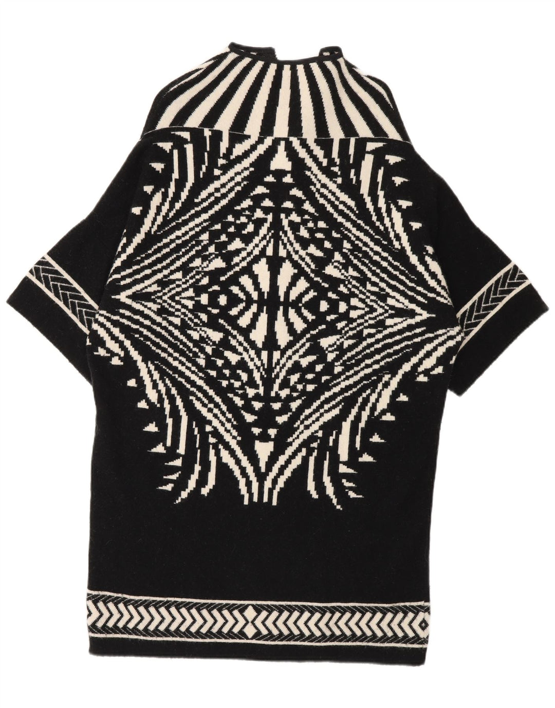 Sweter damski Byblos Longline Cardigan UK 14 Średni czarny geometryczny