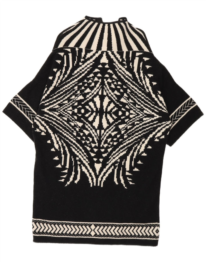 Sweter damski Byblos Longline Cardigan UK 14 Średni czarny geometryczny