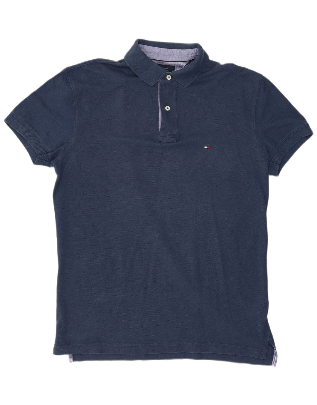 Męska koszulka polo TOMMY HILFIGER, średnia, granatowa, bawełniana